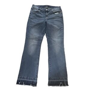 GAP Women's Size‎ 14 / 32R Universal Baby Boot Light Wash Rough Hem Jeans